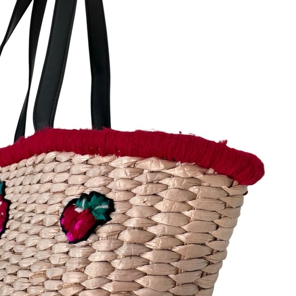 Becksondergaard raspberry tote bag in natural - Picture 4 of 16